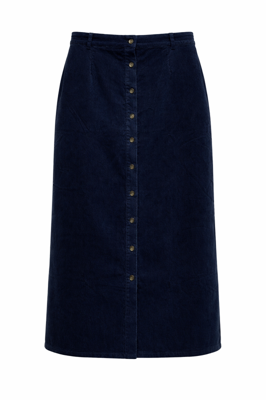 CORD BUTTON SKIRT