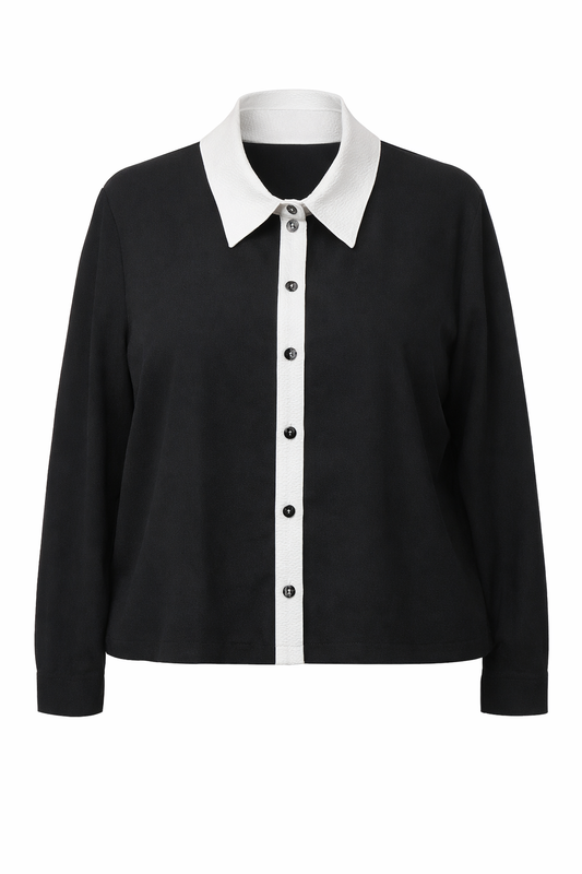 THE CONTRAST COLLAR BLOUSE