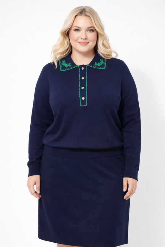 EMERALD IVY COLLARED KNIT