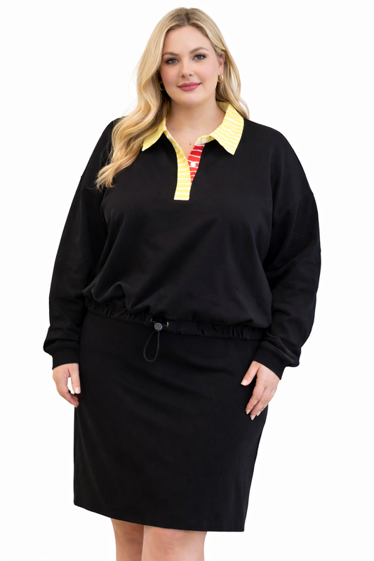 MIDNIGHT POP COLLAR PULLOVER