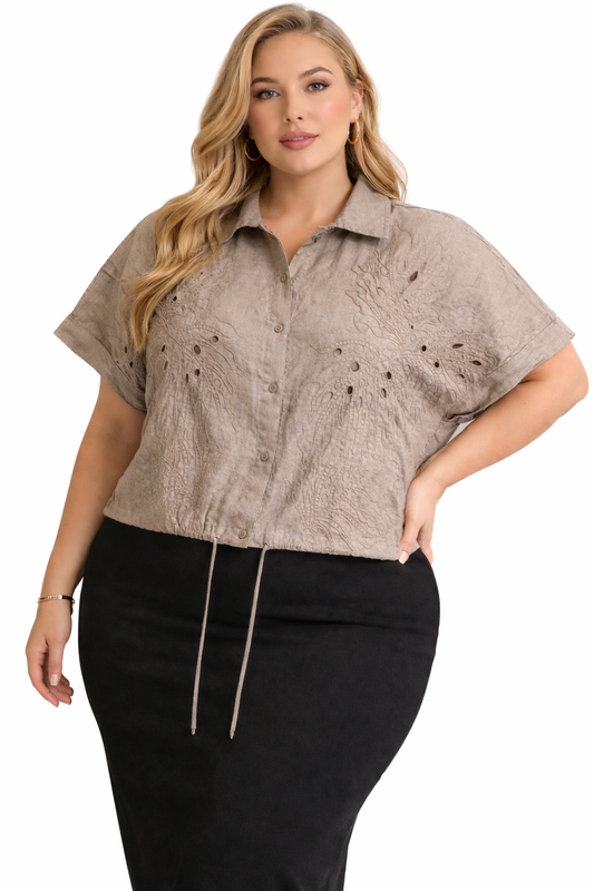 DESERT BLOOM EMBROIDERED BLOUSE