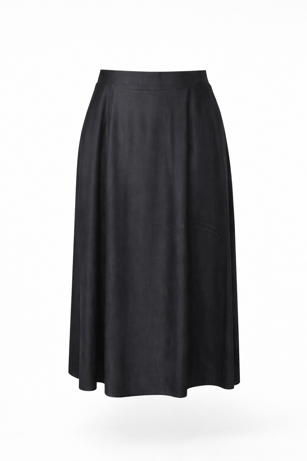 BLACK FRONT PANEL SKIRT