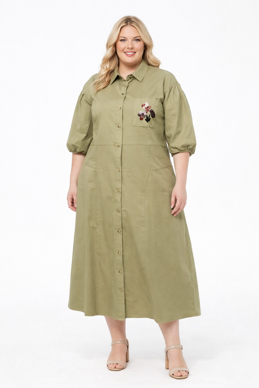 THE BOTANICAL OLIVE DRESS