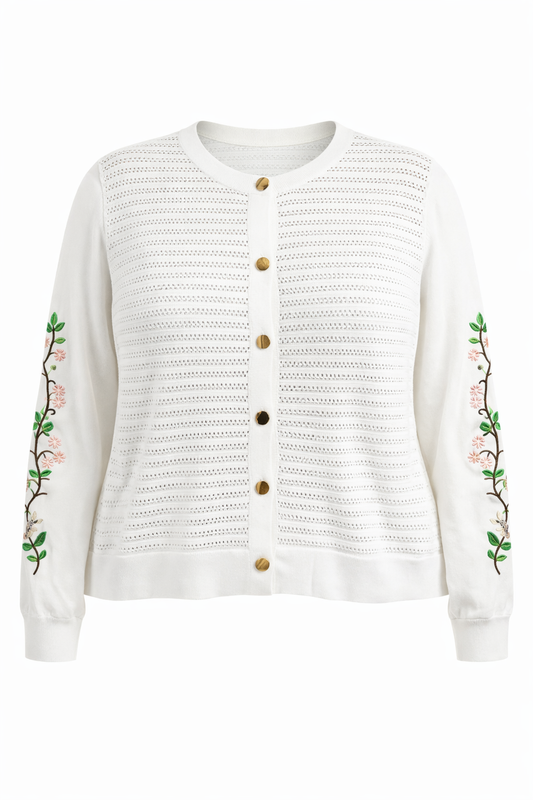 THE EMBROIDERED KNIT CARDIGAN