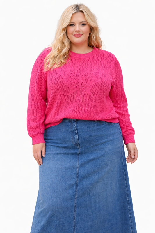 PINK WHISPER BUTTERFLY KNIT