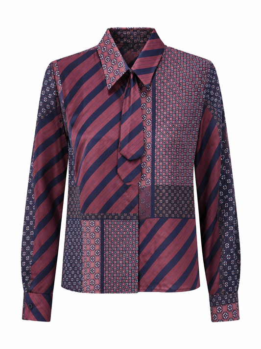 VIOLET PATCHWORK BLOUSE