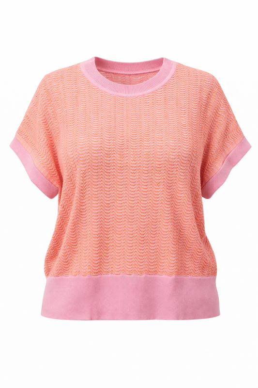 THE BLUSH WAVE KNIT TOP