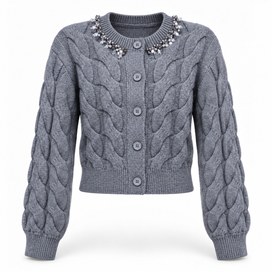 SILVER SPARKLE CARDIGAN