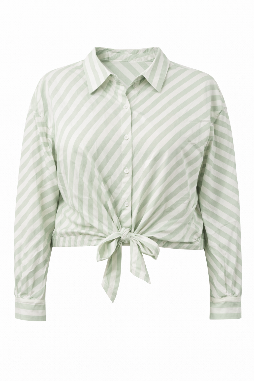 THE SAGE STRIPE TIE-FRONT TOP
