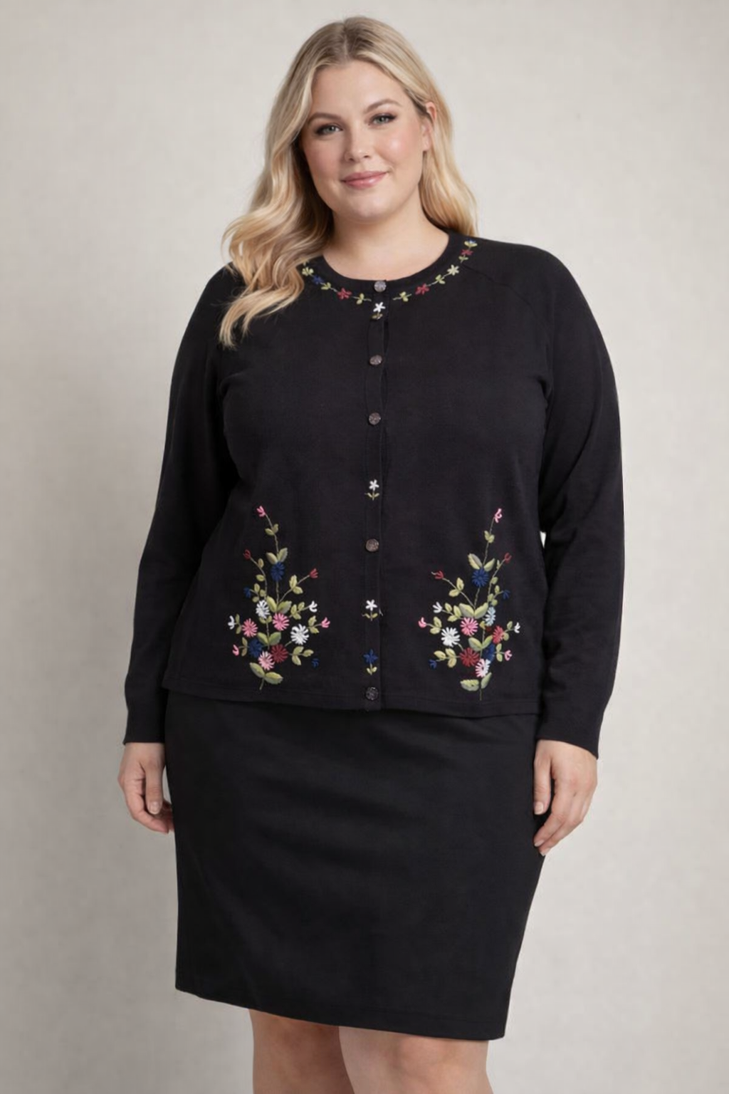 SECRET GARDEN BLACK CARDIGAN