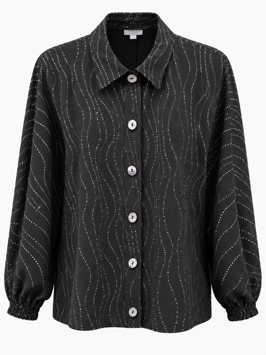 MIDNIGHT RIPPLE BLOUSE