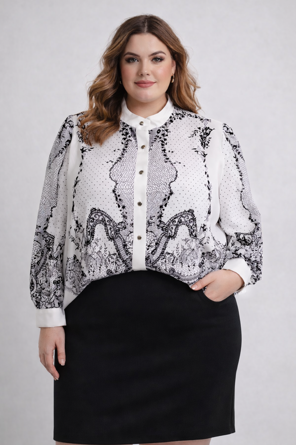 WHITE BLACK ZIMMERMAN TOP
