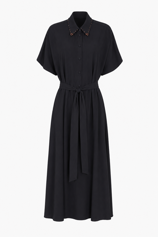 CRYSTAL COLLAR DRESS