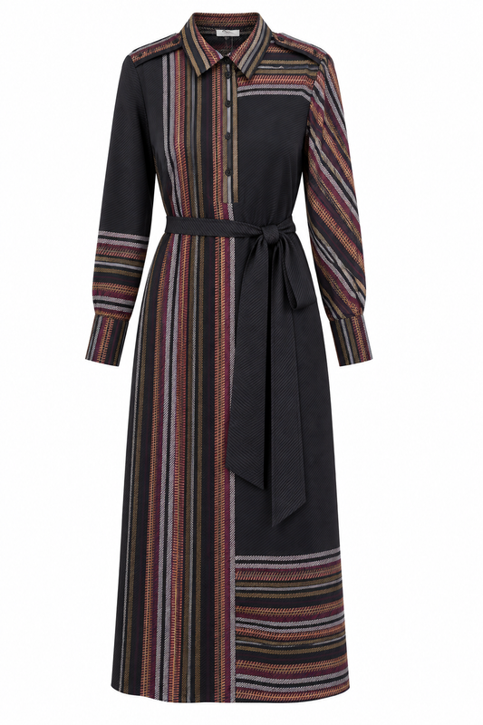 GEOMETRIC SHIRT DRESS