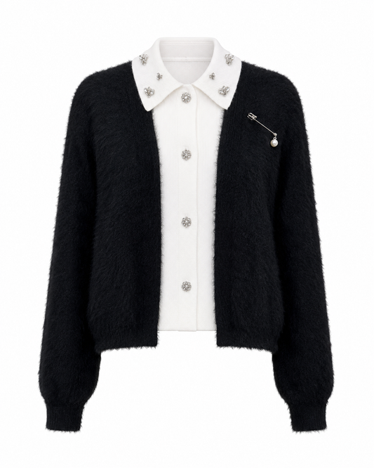 CHIC LAYERED-LOOK SWEATER