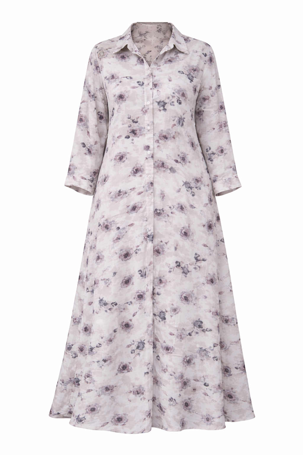FLORAL RAGLAN SLEEVE SHIRTDRESS