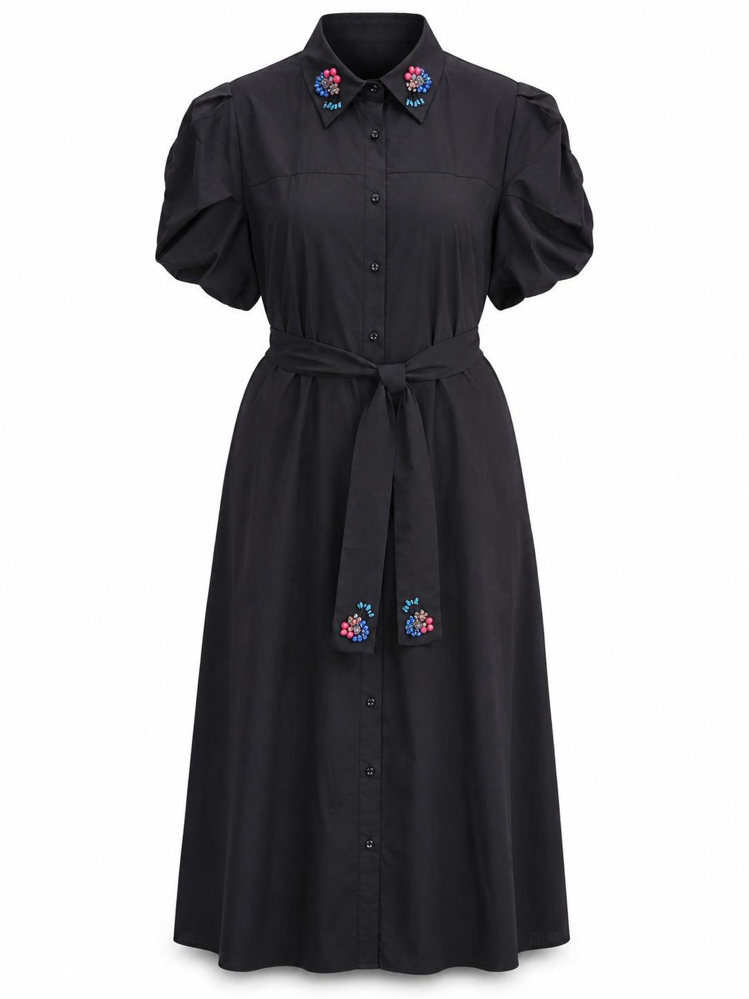 GEMSTONE COLLAR DRESS